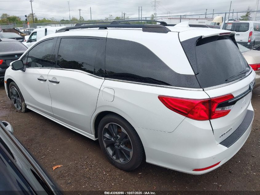 2022 Honda Odyssey Elite VIN: 5FNRL6H94NB042734 Lot: 43392090