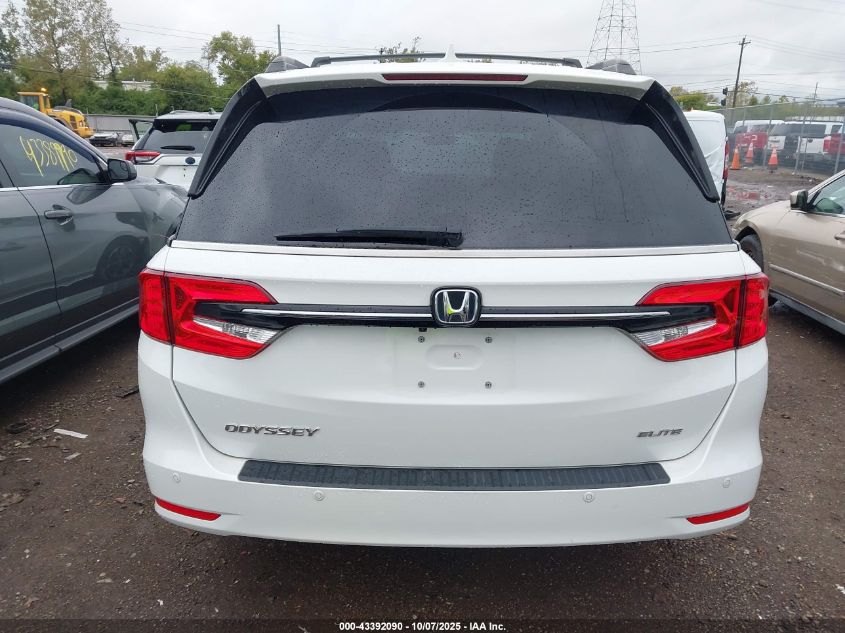 2022 Honda Odyssey Elite VIN: 5FNRL6H94NB042734 Lot: 43392090