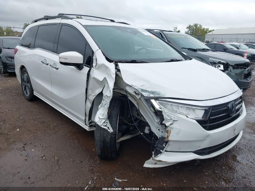 2022 Honda Odyssey Elite VIN: 5FNRL6H94NB042734 Lot: 43392090
