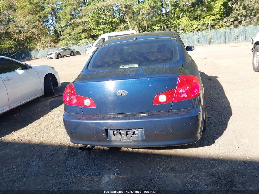 2006 Infiniti G35X VIN: JNKCV51FX6M609403 Lot: 43392403