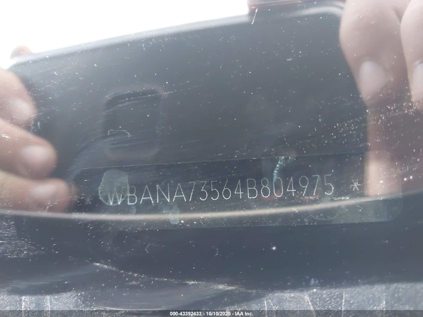 2004 BMW 530I VIN: WBANA73564B804975 Lot: 43392433