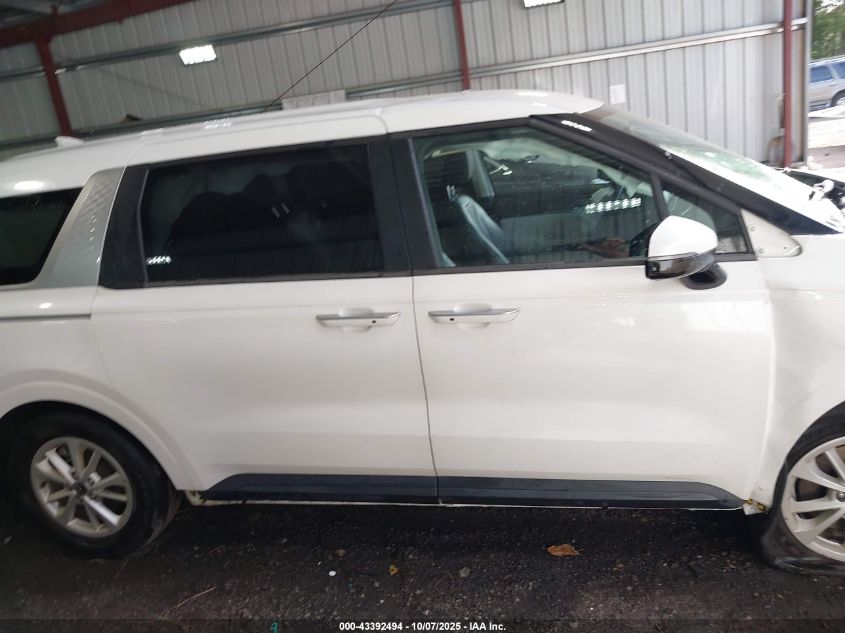 2022 Kia Carnival Mpv Lx Seat Package VIN: KNDNB4H38N6157902 Lot: 43392494