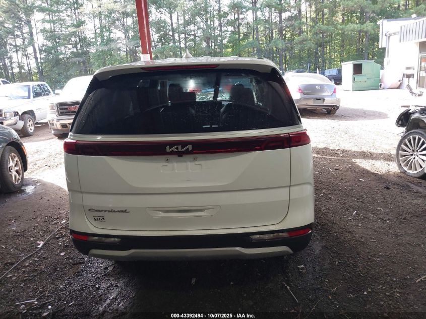 2022 Kia Carnival Mpv Lx Seat Package VIN: KNDNB4H38N6157902 Lot: 43392494
