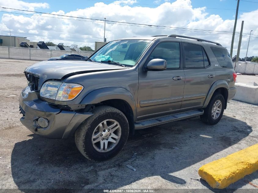 2005 Toyota Sequoia Sr5 V8 VIN: 5TDZT34A65S247160 Lot: 43392587