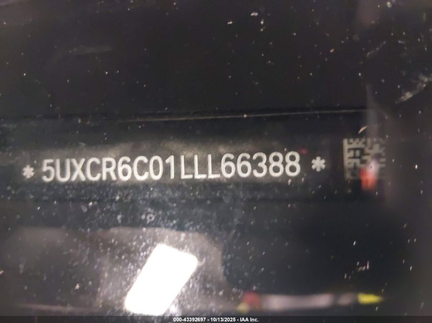2020 BMW X5 xDrive40I VIN: 5UXCR6C01LLL66388 Lot: 43392697