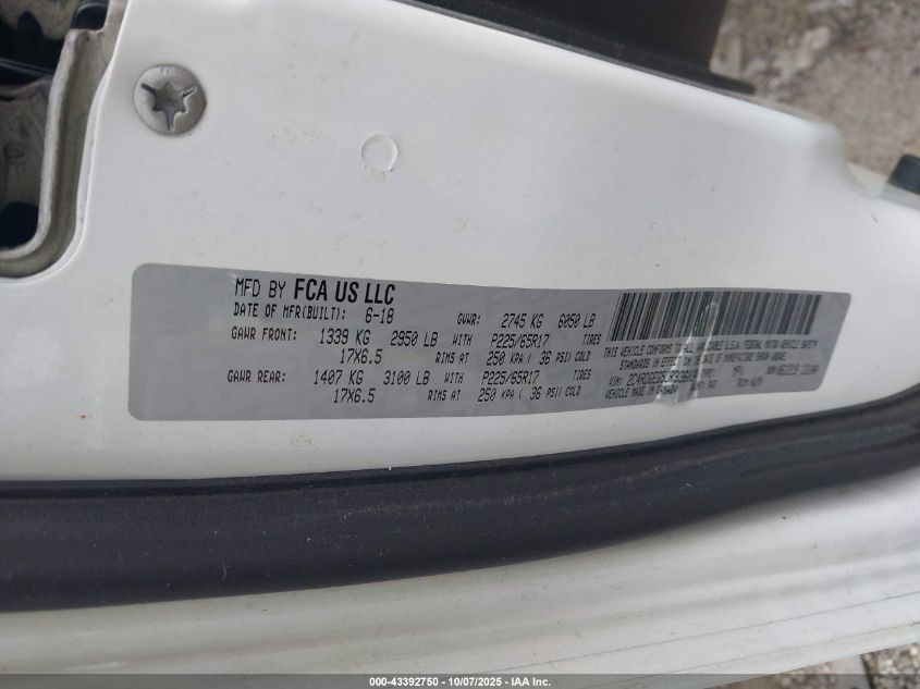 2018 Dodge Grand Caravan Gt VIN: 2C4RDGEG5JR336034 Lot: 43392750