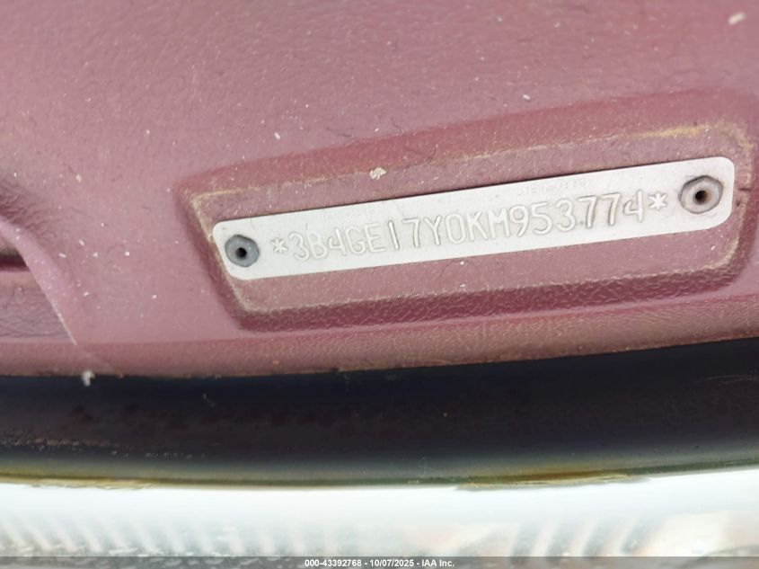 1989 Dodge Ramcharger Ad-100 VIN: 3B4GE17Y0KM953774 Lot: 43392768