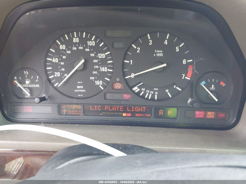 1995 BMW 530 I Automatic VIN: WBAHE2326SGE91259 Lot: 43392853