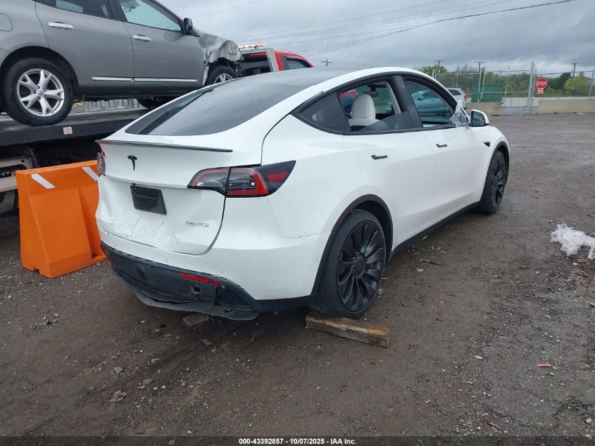 2022 Tesla Model Y Performance Dual Motor All-Wheel Drive VIN: 7SAYGDEF6NF516748 Lot: 43392857