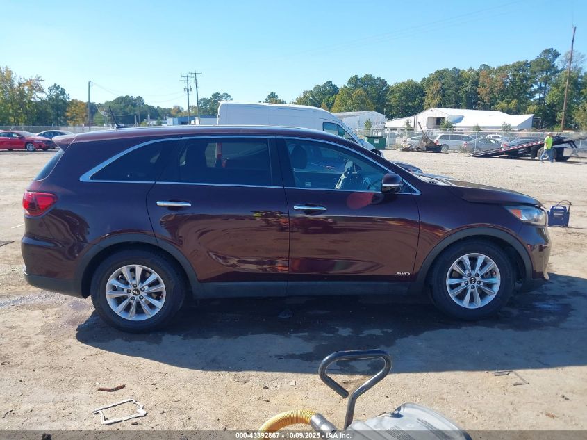 2019 Kia Sorento 3.3L Lx VIN: 5XYPGDA53KG563276 Lot: 43392867