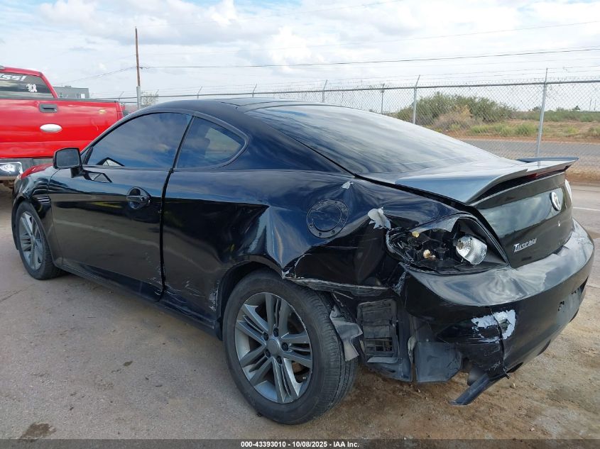 2008 Hyundai Tiburon Gs VIN: KMHHM66D28U266611 Lot: 43393010