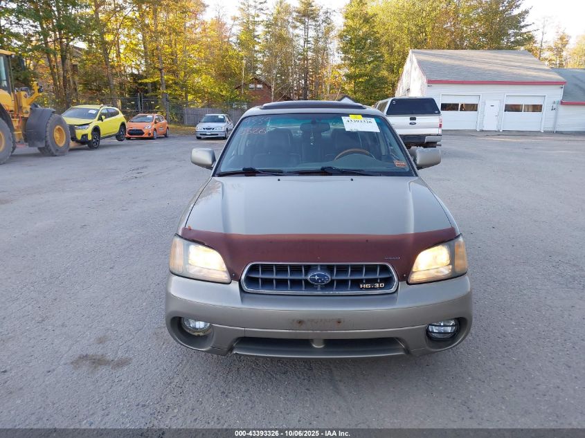 2003 Subaru Outback H6-3.0/H6-3.0 Vdc VIN: 4S3BE896437204635 Lot: 43393326