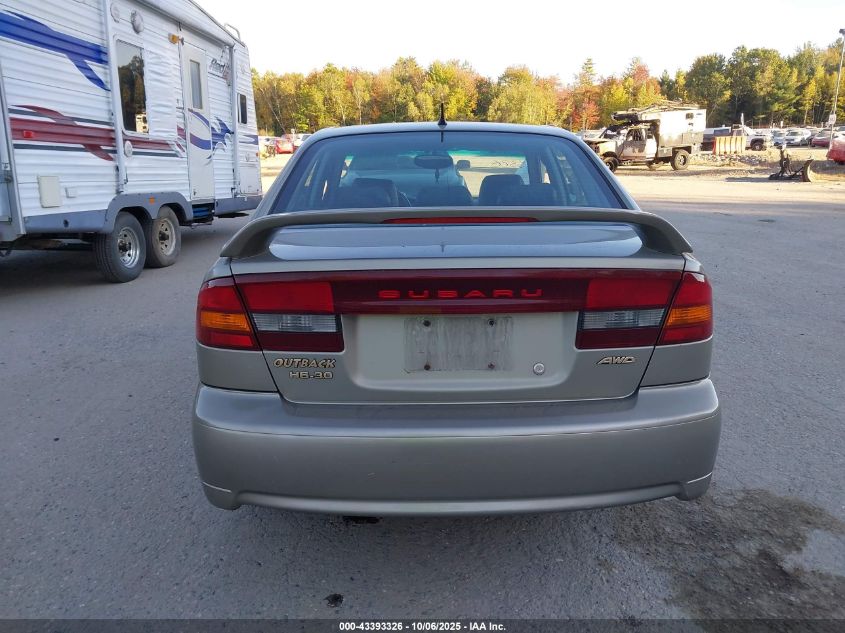 2003 Subaru Outback H6-3.0/H6-3.0 Vdc VIN: 4S3BE896437204635 Lot: 43393326