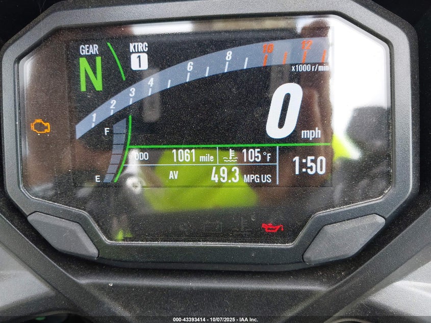 2025 Kawasaki Ex650 R VIN: ML5EXER19SDAD8793 Lot: 43393414