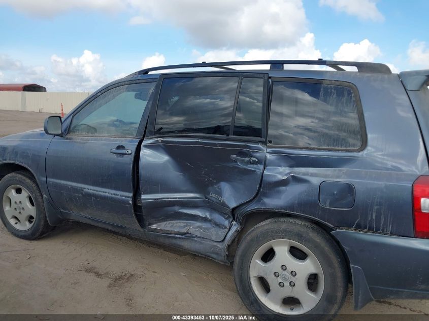 2006 Toyota Highlander Limited V6 VIN: JTEEP21A660165186 Lot: 43393453