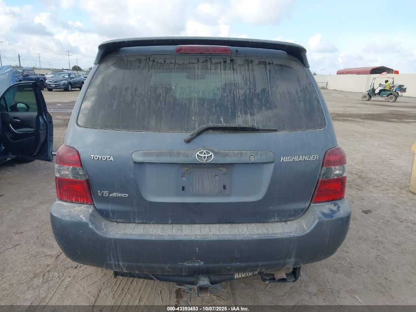 2006 Toyota Highlander Limited V6 VIN: JTEEP21A660165186 Lot: 43393453