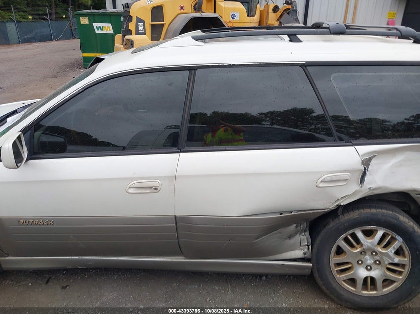 2001 Subaru Outback H6-3.0 VIN: 4S3BH806117644314 Lot: 43393786