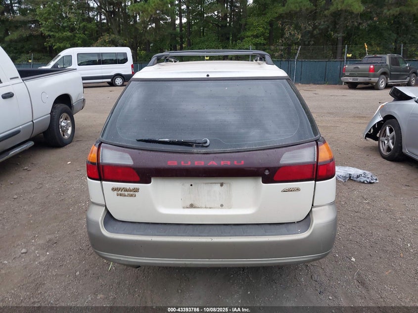 2001 Subaru Outback H6-3.0 VIN: 4S3BH806117644314 Lot: 43393786