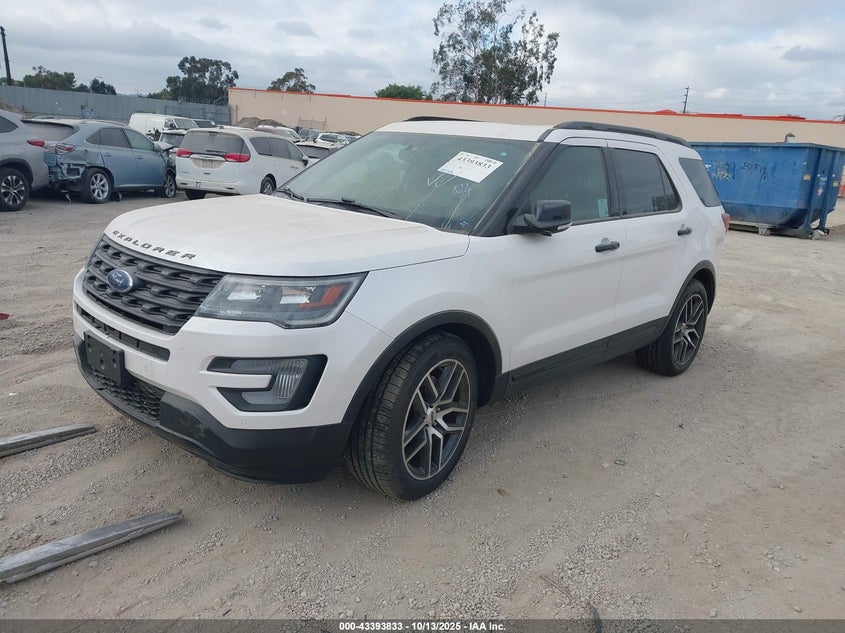 Vin: 1fm5k8gt8hge24250, lot: 43888598, ford explorer sport 20172