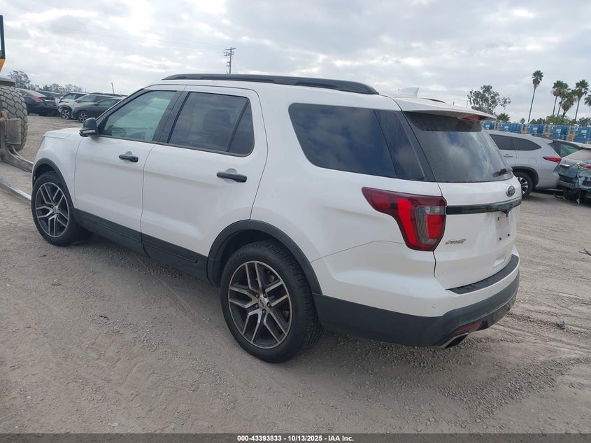 Vin: 1fm5k8gt8hge24250, lot: 43888598, ford explorer sport 20173