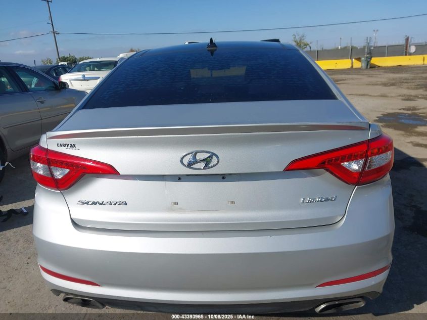 2015 Hyundai Sonata Limited VIN: 5NPE34AFXFH220233 Lot: 43393965