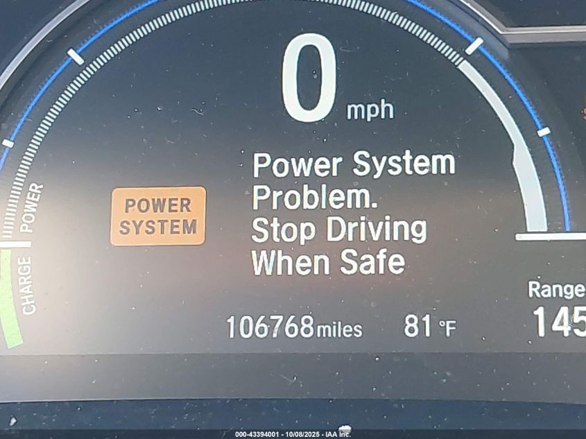 2018 Honda Clarity Plug-In Hybrid Touring VIN: JHMZC5F30JC004853 Lot: 43394001