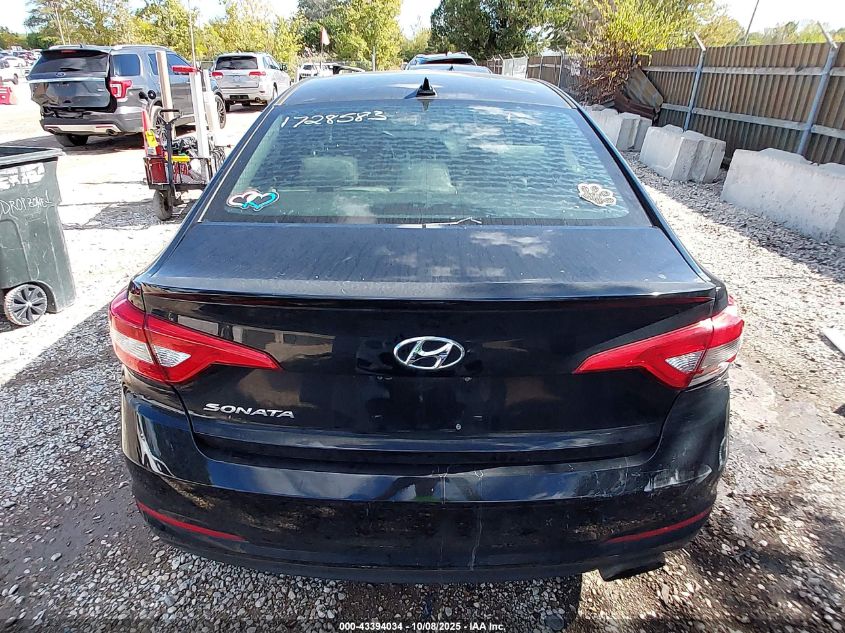 2017 Hyundai Sonata Se VIN: 5NPE24AF5HH477855 Lot: 43394034