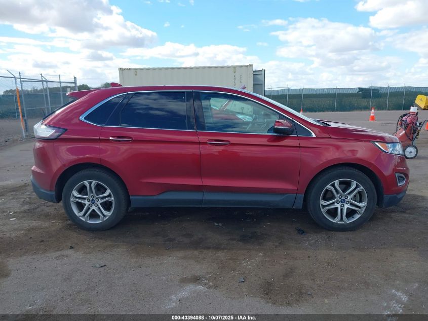 2015 Ford Edge Titanium VIN: 2FMTK4K95FBB55804 Lot: 43394088