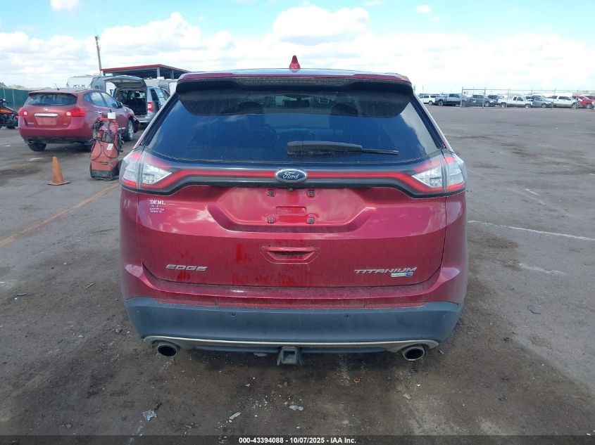 2015 Ford Edge Titanium VIN: 2FMTK4K95FBB55804 Lot: 43394088