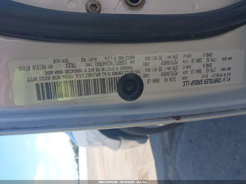 2014 Ram 1500 Lone Star VIN: 1C6RR7LT4ES447641 Lot: 43394148