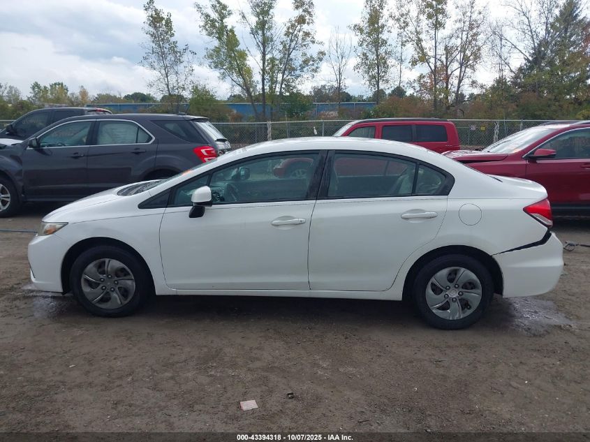 2013 Honda Civic Lx VIN: 19XFB2F52DE052469 Lot: 43394318