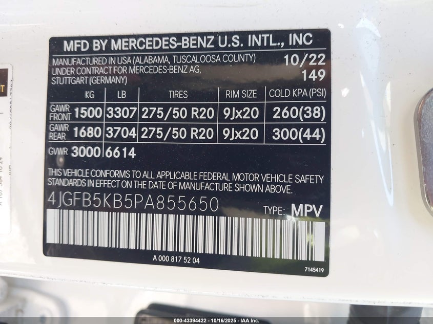 2023 MERCEDES-BENZ GLE 450 4MATIC 4JGFB5KB5PA855650