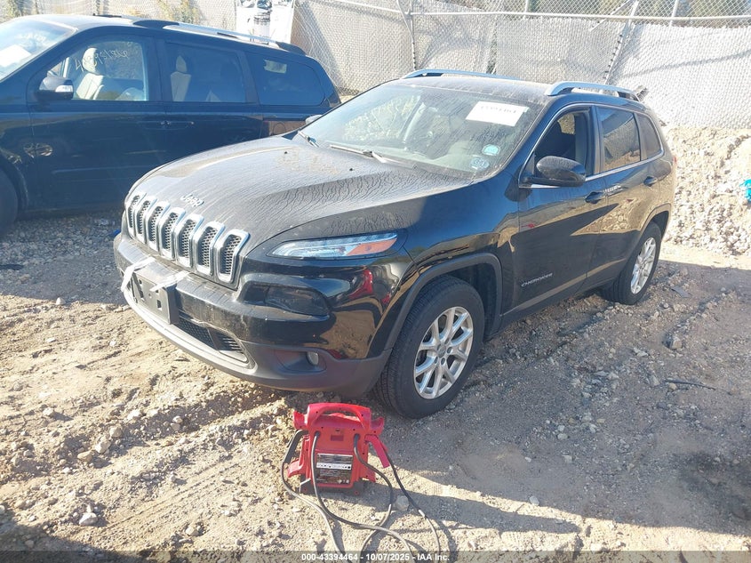 2017 Jeep Cherokee 2.4 Latitude 4x4 Black Lot 111043394464 Vin 1C4PJMCB4HW635733
