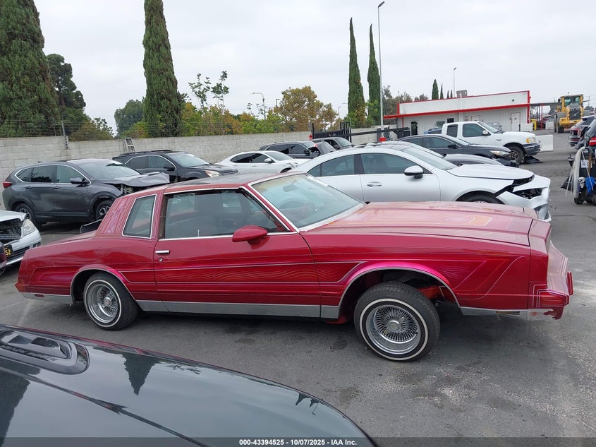 1984 Chevrolet Monte Carlo VIN: 1G1AZ37H2ER200252 Lot: 43394525