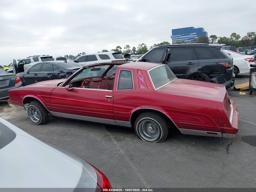 1984 Chevrolet Monte Carlo VIN: 1G1AZ37H2ER200252 Lot: 43394525