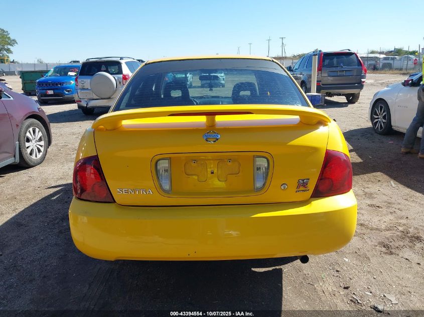 2006 Nissan Sentra Se-R Spec V VIN: 3N1AB51D76L484941 Lot: 43394554