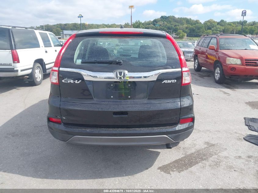 2015 Honda Cr-V Lx VIN: 5J6RM4H31FL105987 Lot: 43394679