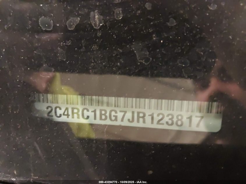 2018 Chrysler Pacifica Touring L VIN: 2C4RC1BG7JR123817 Lot: 43394770