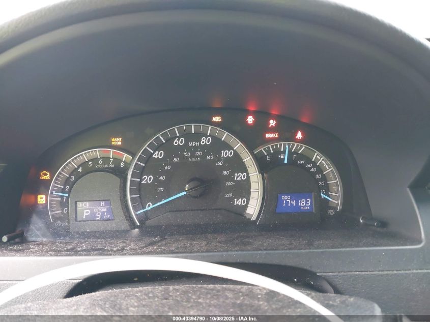 2012 Toyota Camry Se VIN: 4T1BF1FK7CU195433 Lot: 43394790