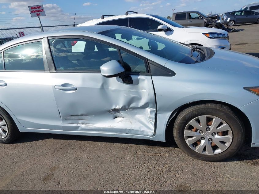 2012 Honda Civic Lx VIN: 2HGFB2F58CH538191 Lot: 43394791