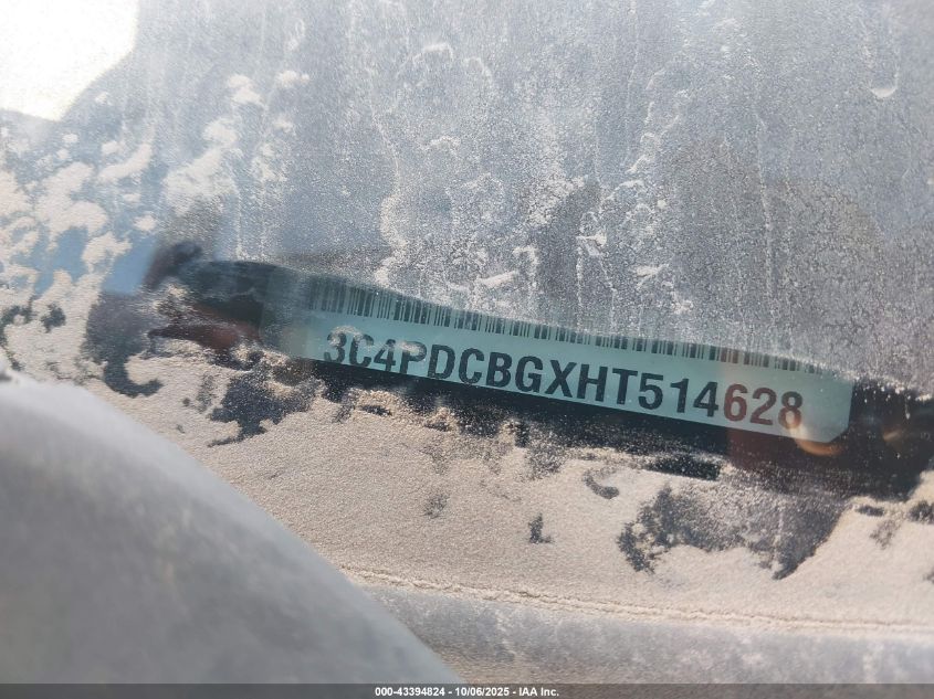 2017 Dodge Journey Sxt VIN: 3C4PDCBGXHT514628 Lot: 43394824