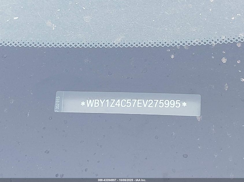 2014 BMW I3 Base W/Range Extender VIN: WBY1Z4C57EV275995 Lot: 43394957