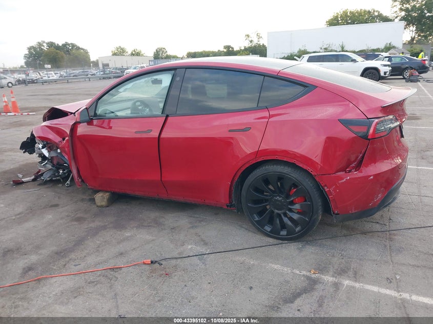 2021 Tesla Model Y Performance Dual Motor All-Wheel Drive VIN: 5YJYGDEFXMF072396 Lot: 43395102