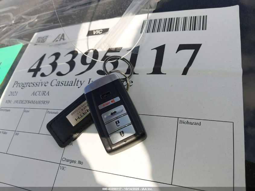 2021 Acura Ilx VIN: 19UDE2F84MA005859 Lot: 43395117