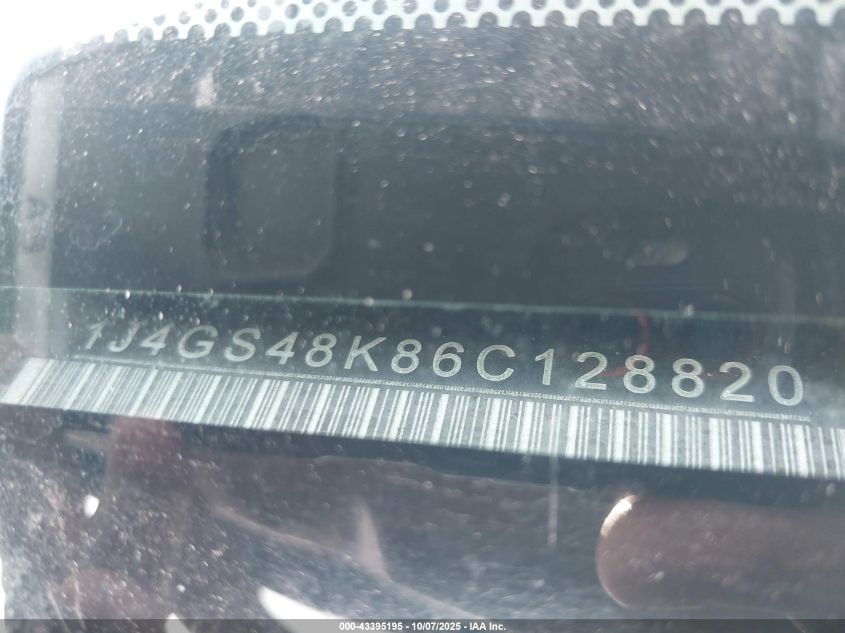 2006 Jeep Grand Cherokee Laredo VIN: 1J4GS48K86C128820 Lot: 43395195