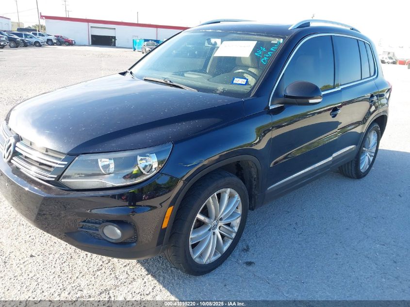 2013 Volkswagen Tiguan Se VIN: WVGAV3AX7DW569929 Lot: 43395220