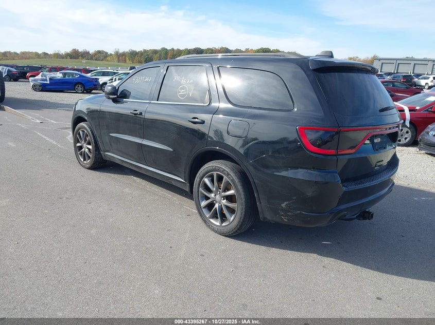 Vin: 1c4rdjdgxhc953866, lot: 43890032, dodge durango gt awd 20173