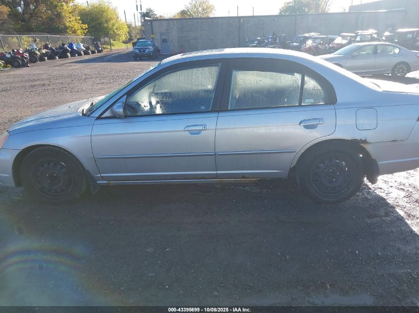 2001 Honda Civic Ex VIN: 2HGES26721H618421 Lot: 43395699