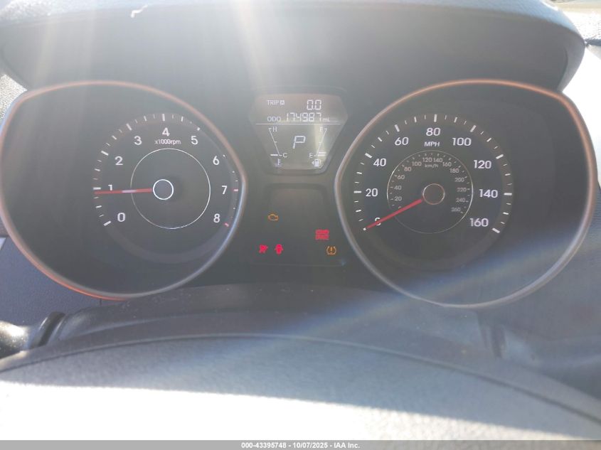 2013 Hyundai Elantra Limited VIN: 5NPDH4AE9DH218037 Lot: 43395748