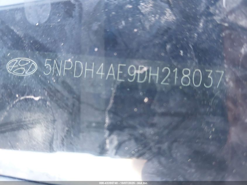2013 Hyundai Elantra Limited VIN: 5NPDH4AE9DH218037 Lot: 43395748